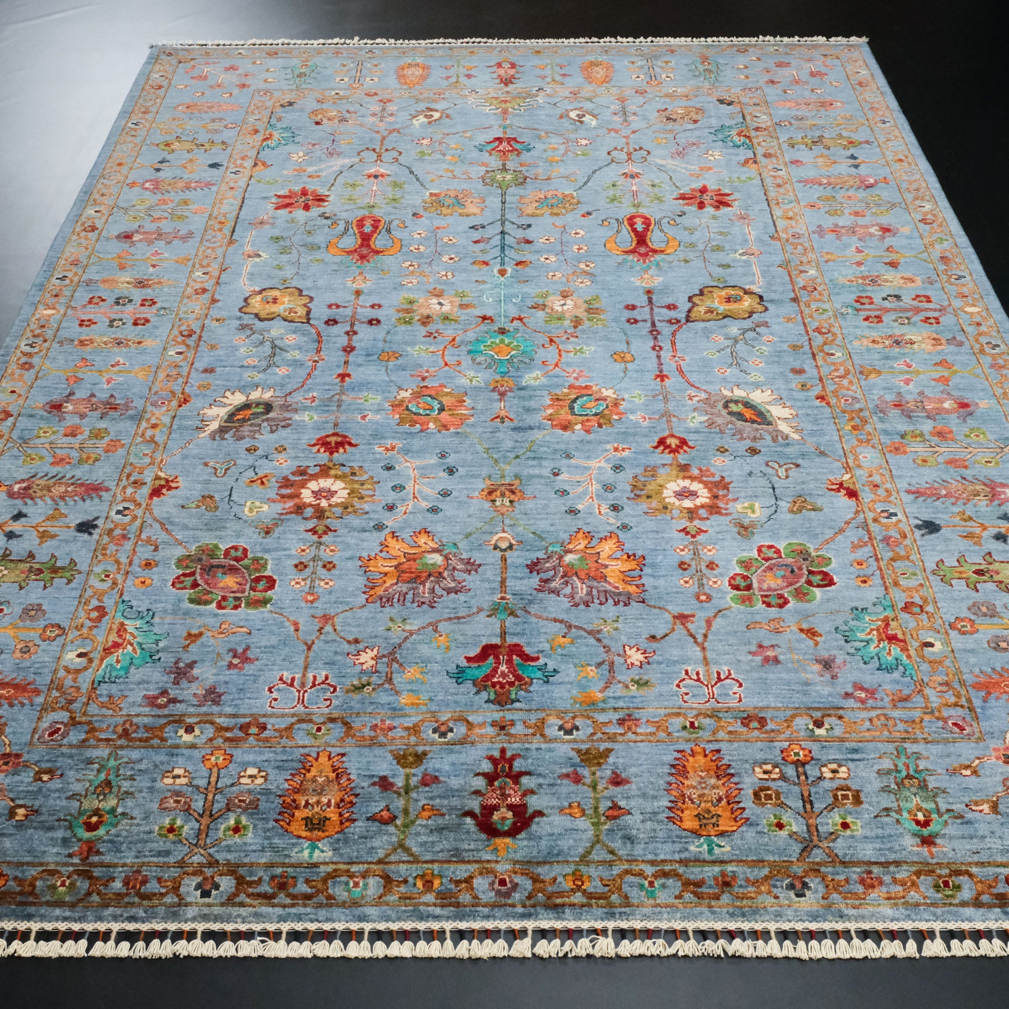 Şahzade Series Hand-Woven Uşak Patterned Colorful Wool Carpet