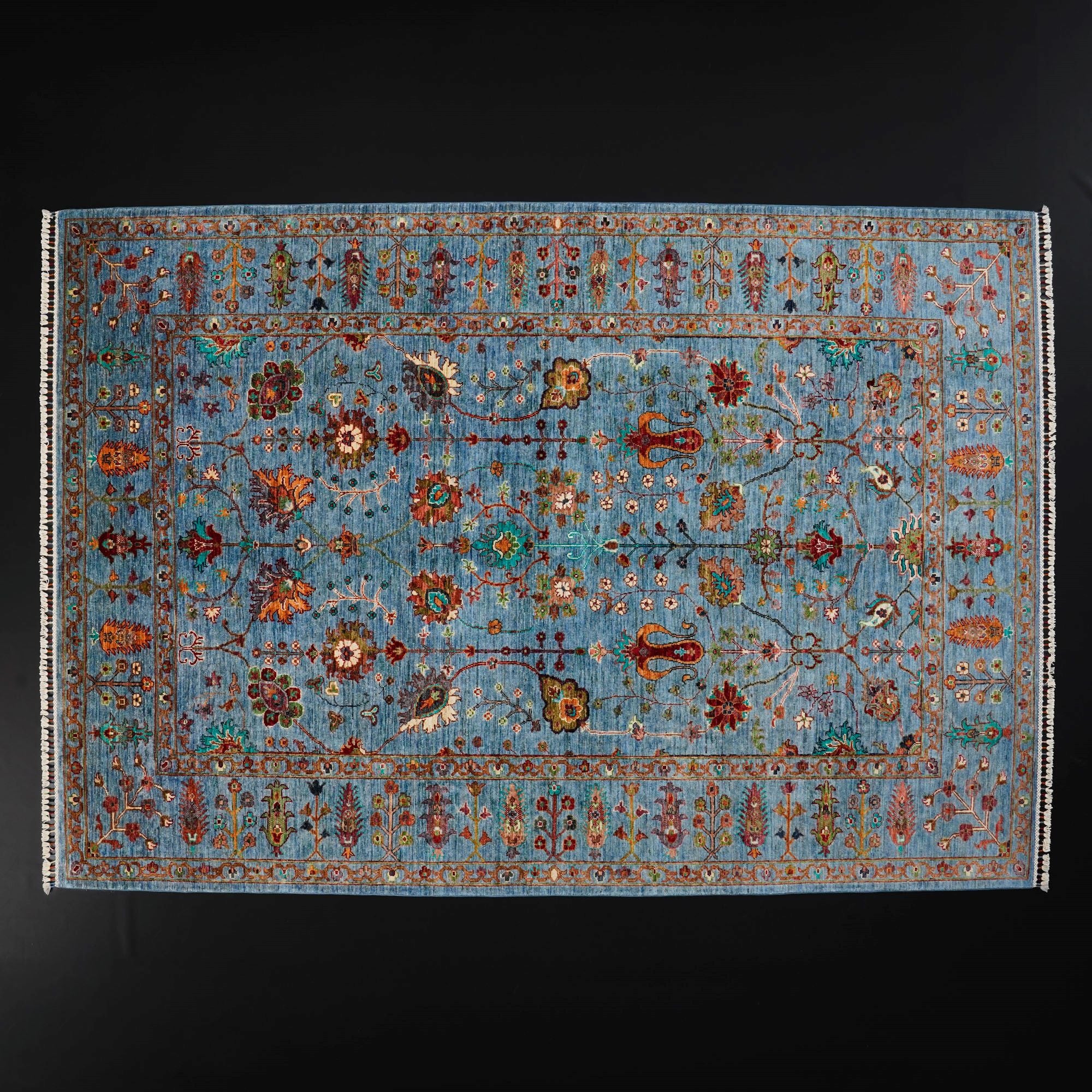 Şahzade Series Hand-Woven Uşak Patterned Colorful Wool Carpet