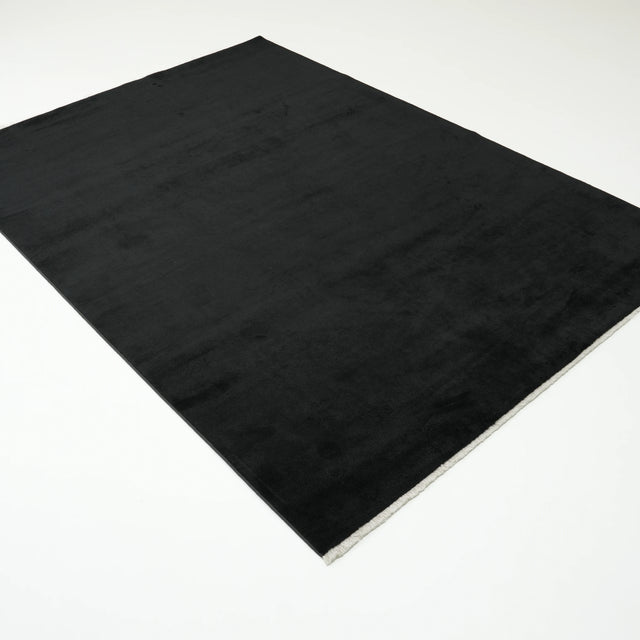 Sekoya Serisi Sade Desenli Siyah Tezgah Dokuma Halı, 80x150 – 300x400 cm — Halıcızade