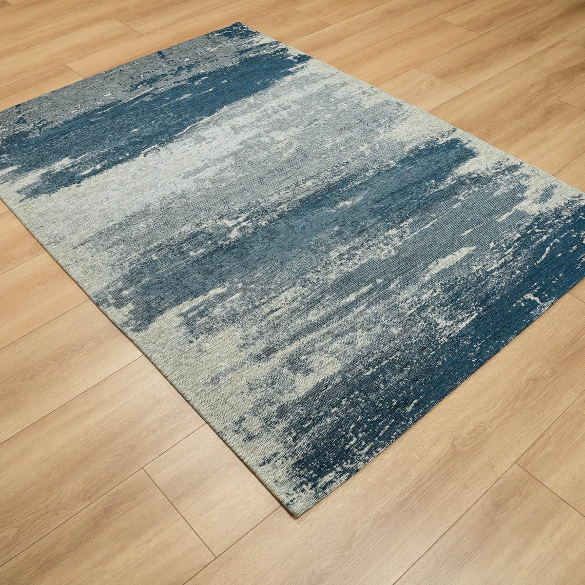 Smart Serisi Soyut Desenli Mavi Akrilik Halı, 120x180 cm — Halıcızade