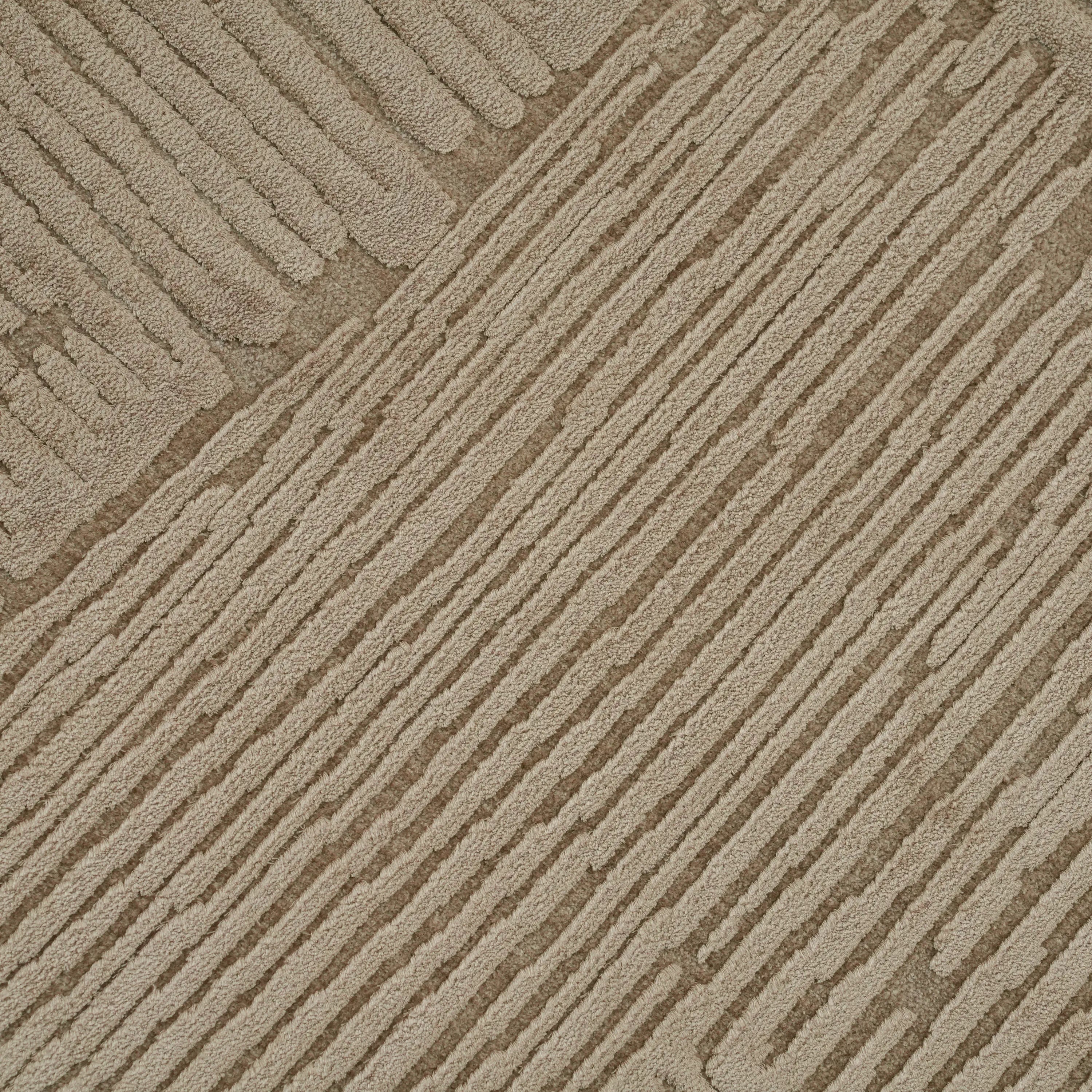 Abstract Patterned Beige Viscose Rug