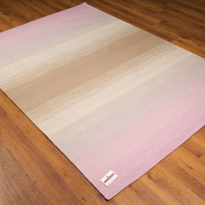 Soyut Desenli El Dokuma Pembe Genç Odası Kilim, 120x180 – 140x200 cm — Halıcızade