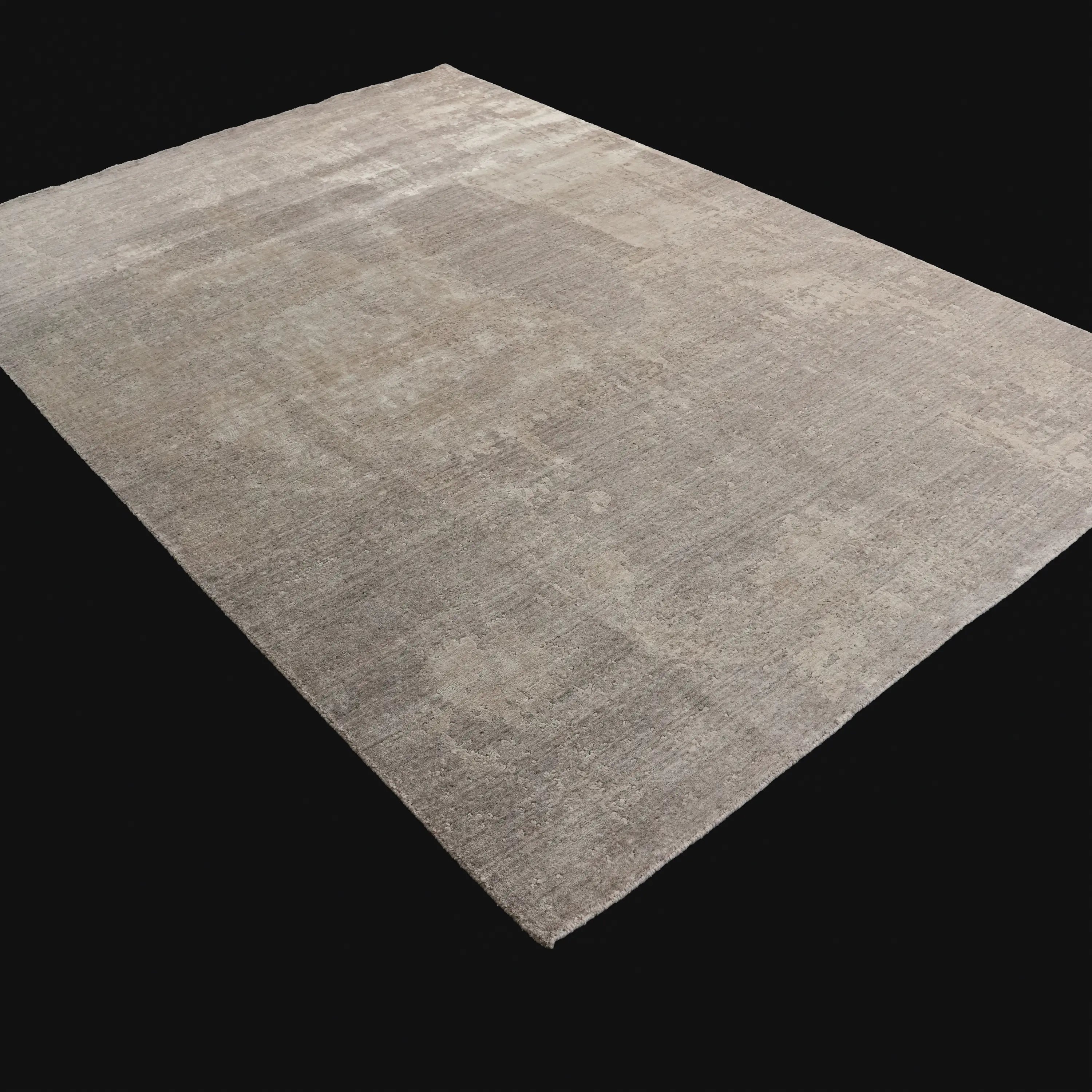 Soyut Desenli Gri Tezgah Dokuma Halı