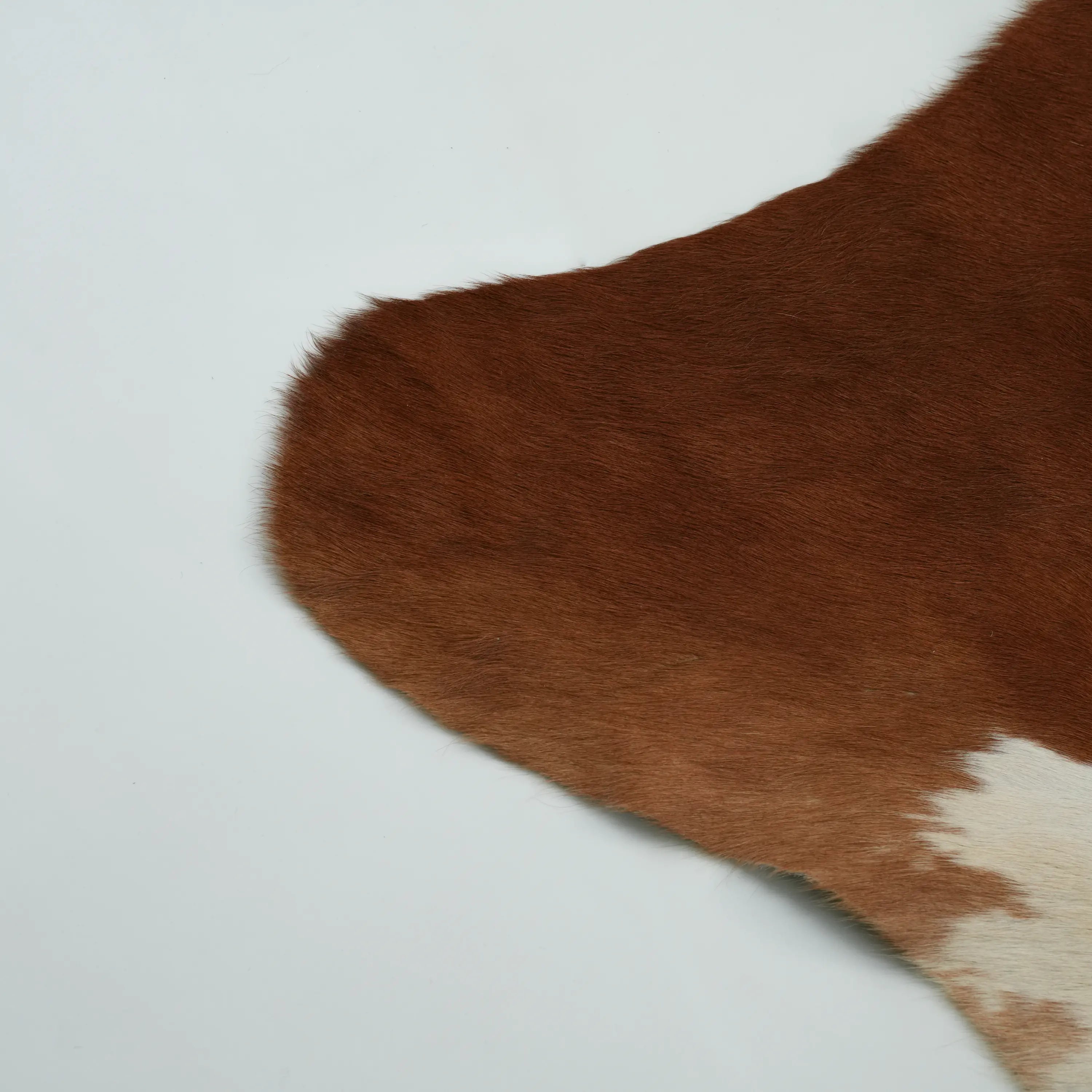 Abstract Patterned Brown Modern Leather Rug