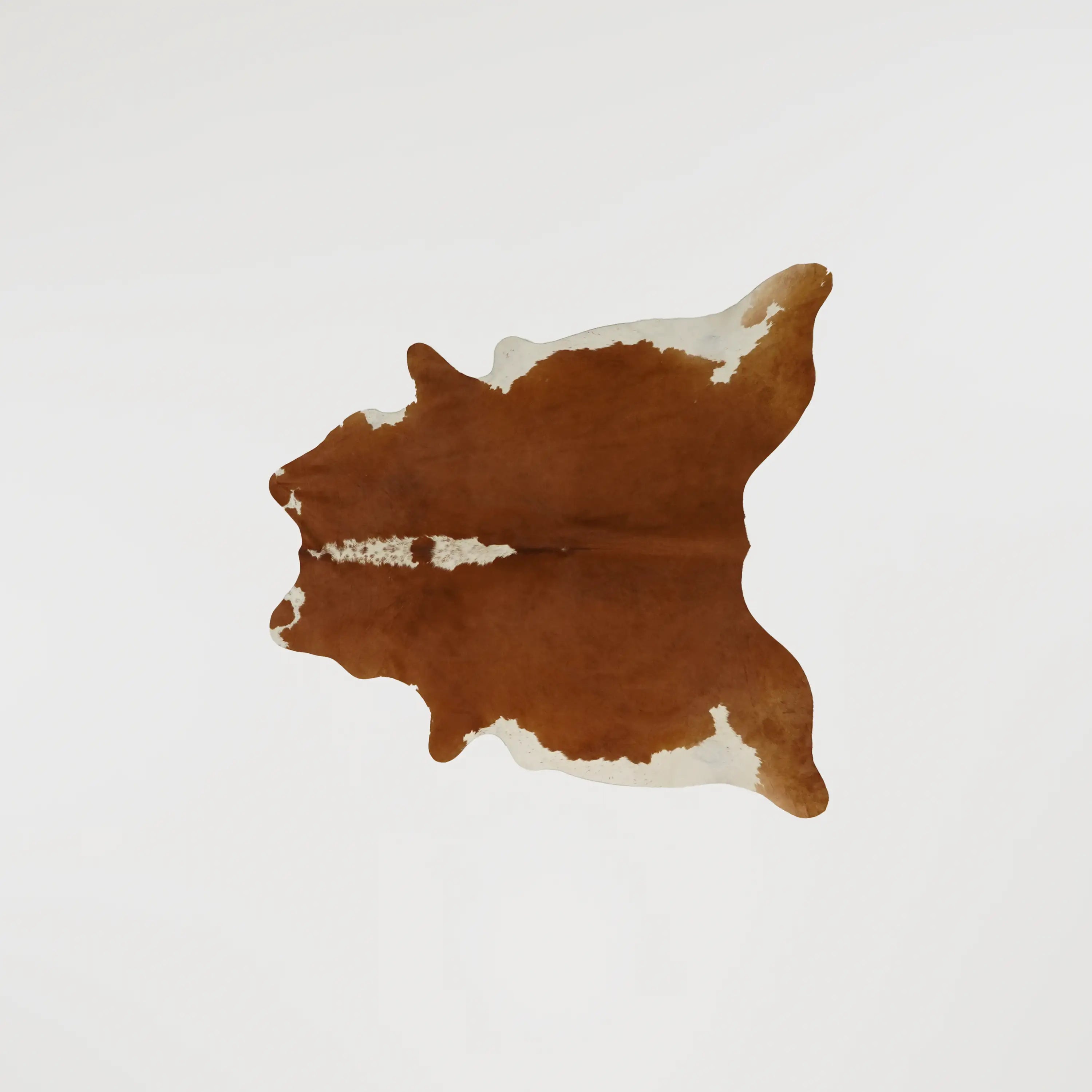 Abstract Patterned Modern Brown Leather Sheepskin Rug