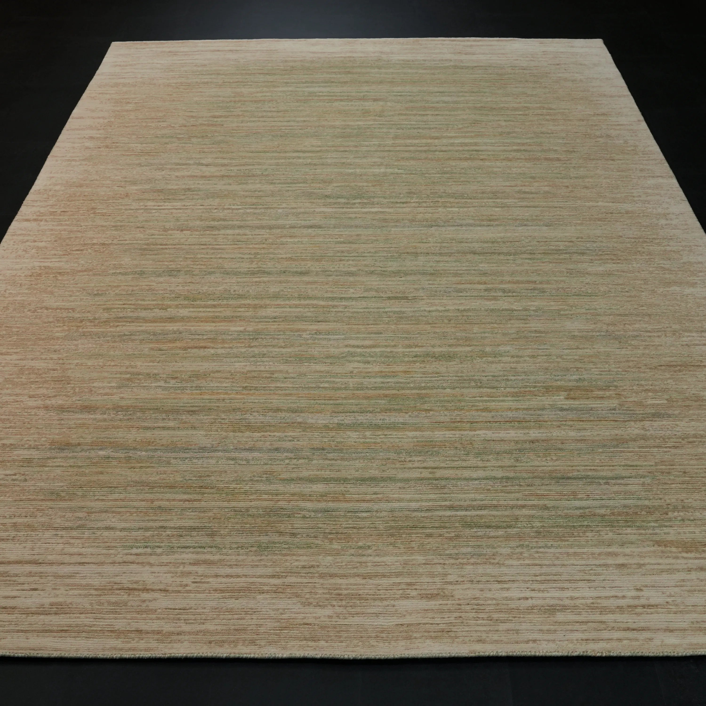 Soyut Desenli Modern Yün Krem Tezgah Dokuma Halı