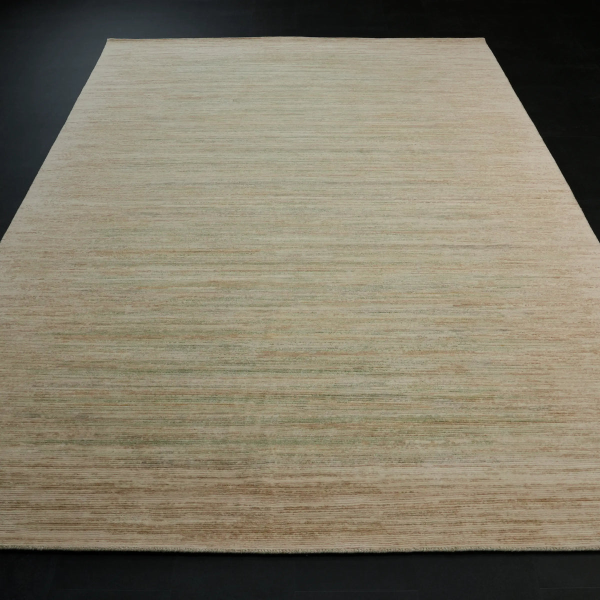 Soyut Desenli Modern Yün Krem Tezgah Dokuma Halı — 200x300 cm