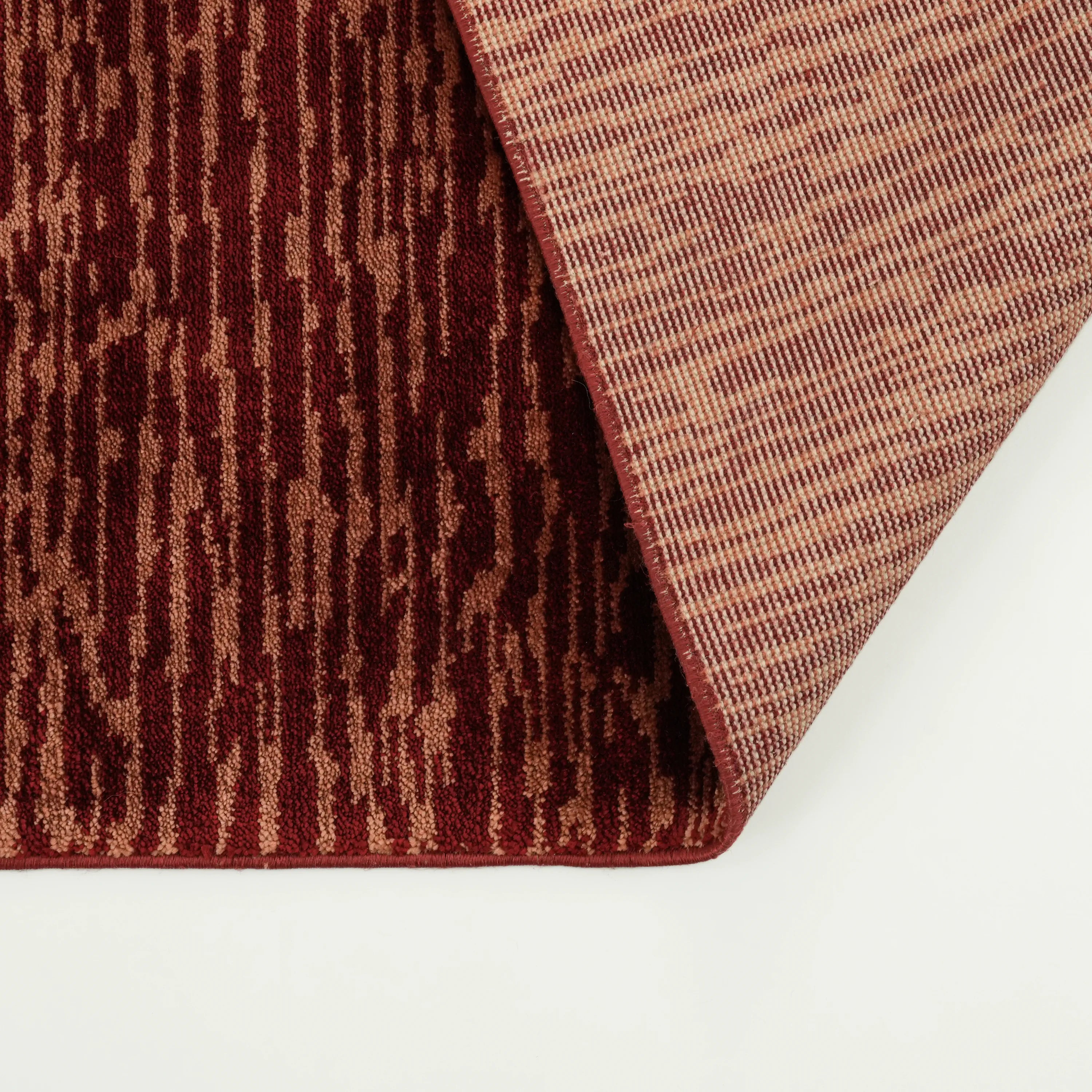 Abstract Patterned Tencel Red Loom Woven Prayer Rug Rug