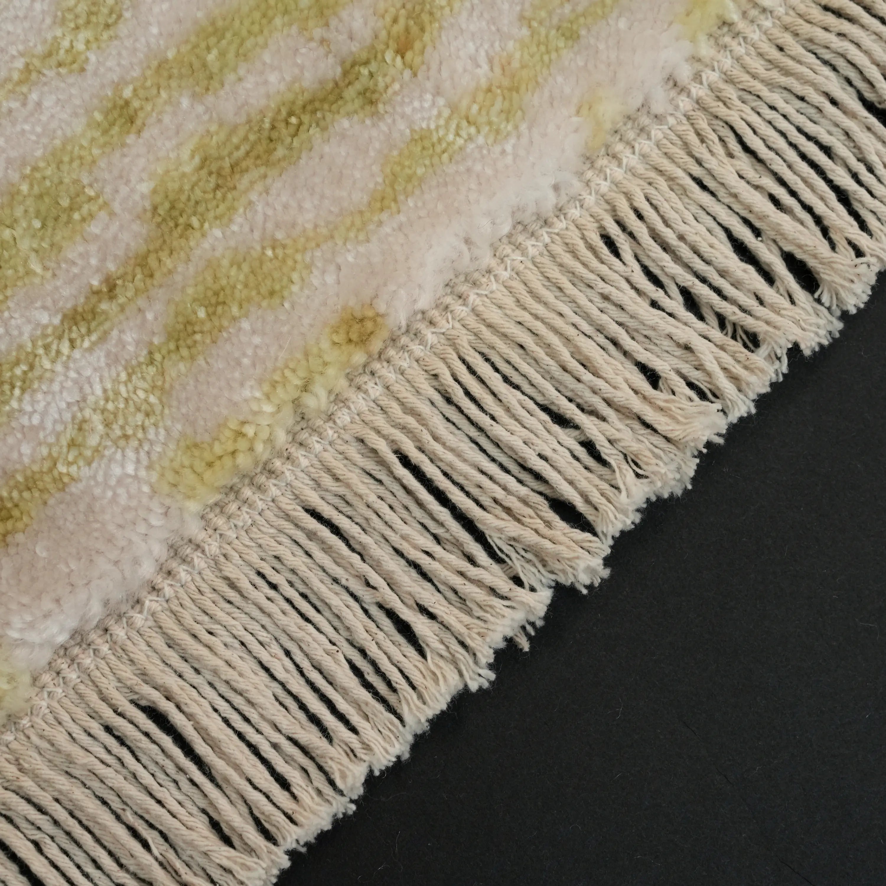 Abstract Patterned Tencel Green Loom Woven Prayer Rug Rug