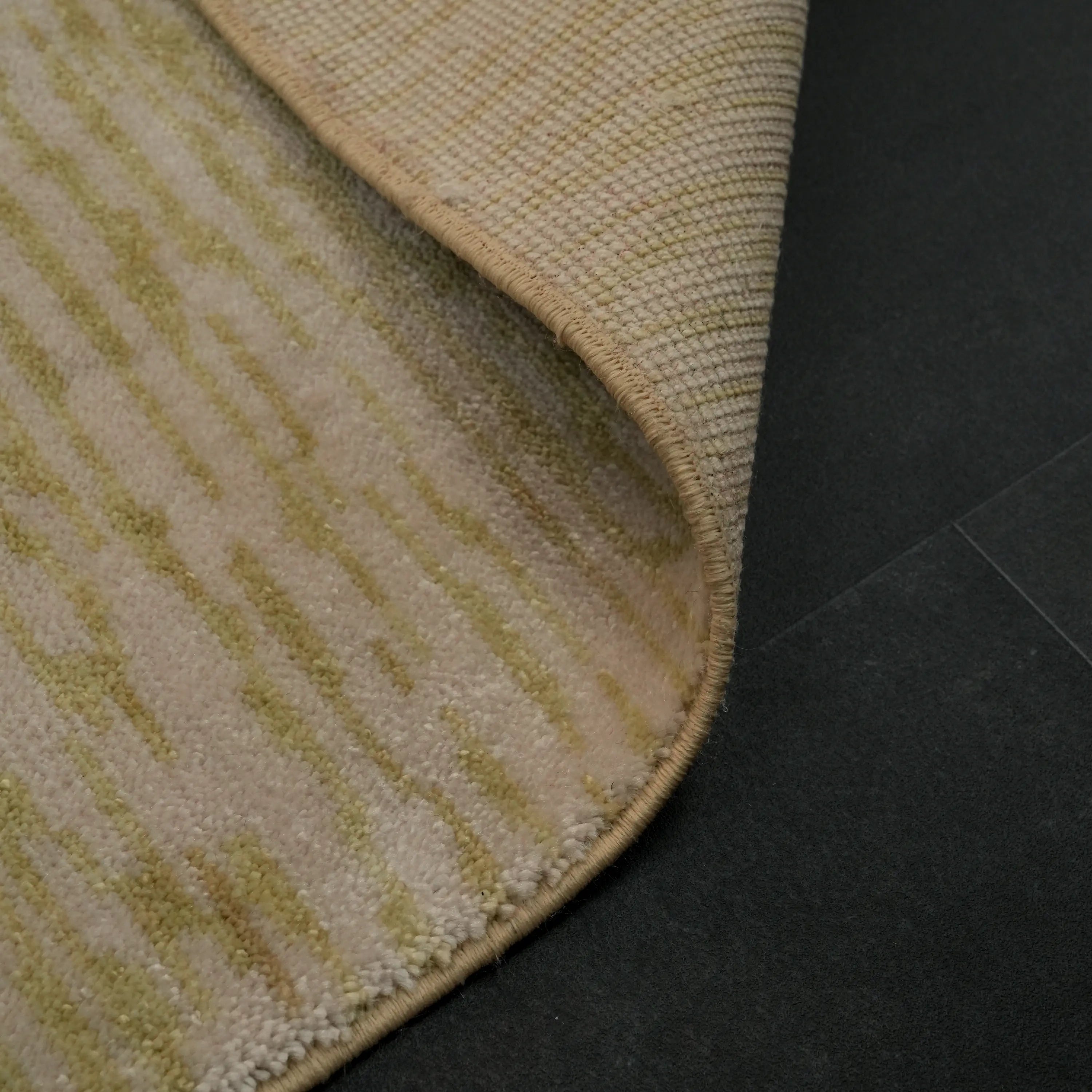 Abstract Patterned Green Tencel Loom Woven Prayer Rug Rug