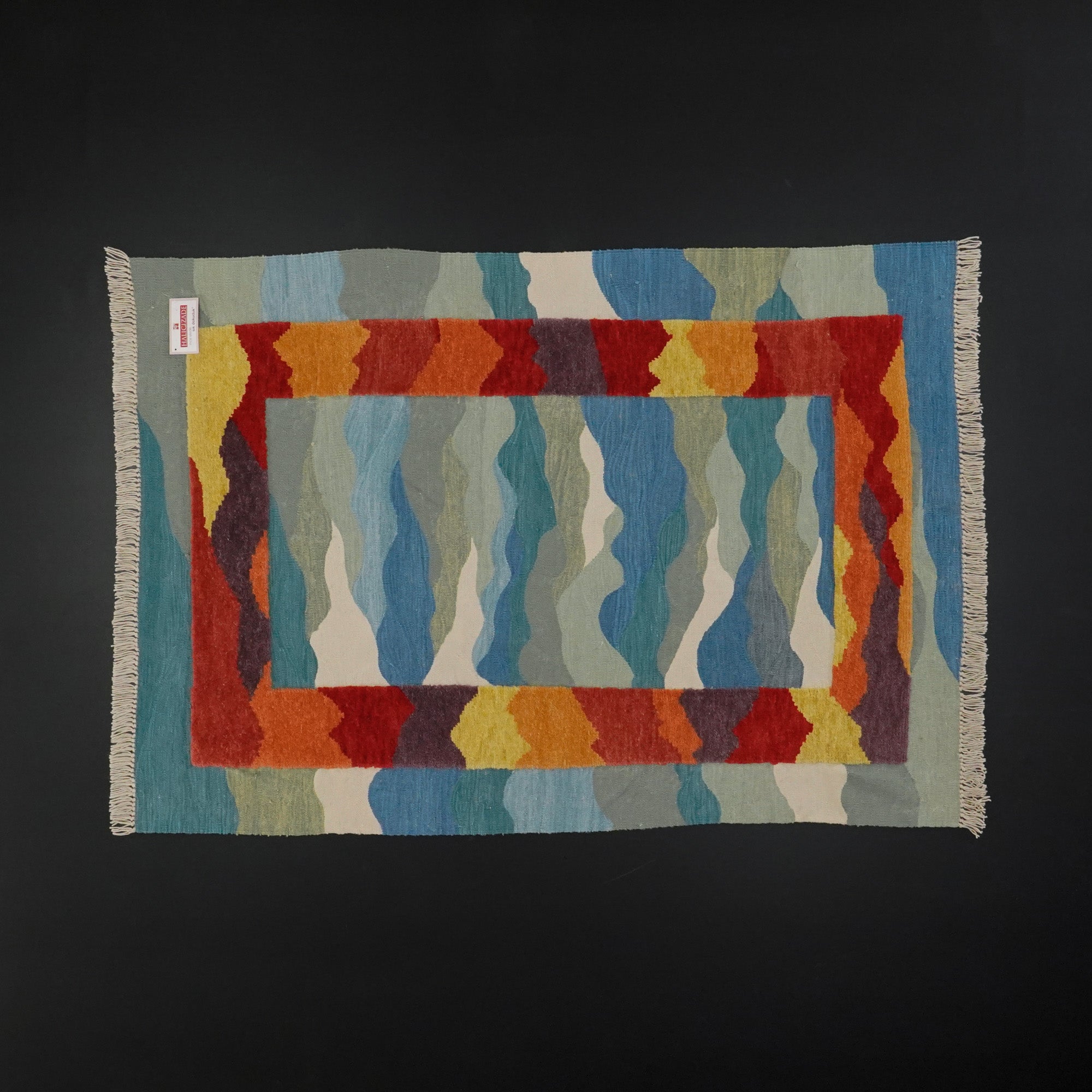 Studio Potato Kaleidoscope Yün El Dokuması Kilim