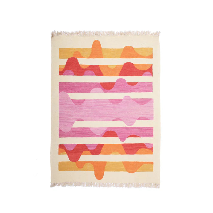 Studio Potato Pink Divison El Dokuması Kilim, rengarenk, 120x170 – 200x300 cm — Halıcızade