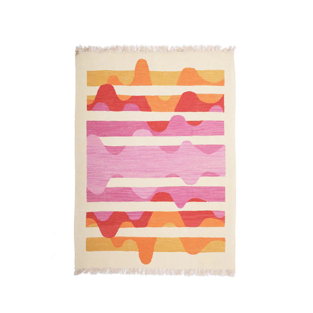 Studio Potato Pink Divison El Dokuması Kilim, rengarenk, 120x170 – 200x300 cm — Halıcızade