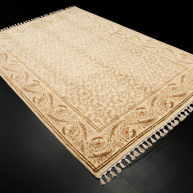 Sultan Series Handwoven Anatolian Oushak Patterned Beige Rug, 198×288 cm Translation missing: en.hz.card.alt_brand