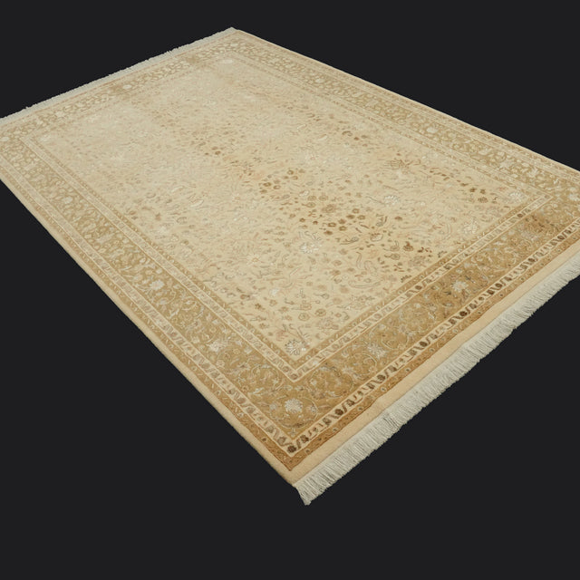 Sultanahmet Serisi El Dokuma Uşak Desenli Krem Halı, 171x256 cm — Halıcızade
