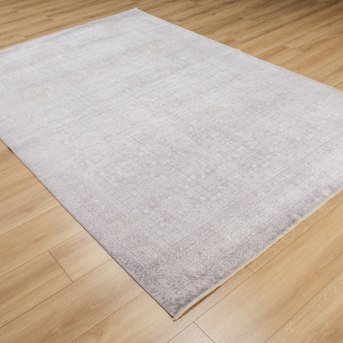 Taftan Serisi Vintage Desenli Tezgah Dokuma Halı, gri, 200x300 cm — Halıcızade