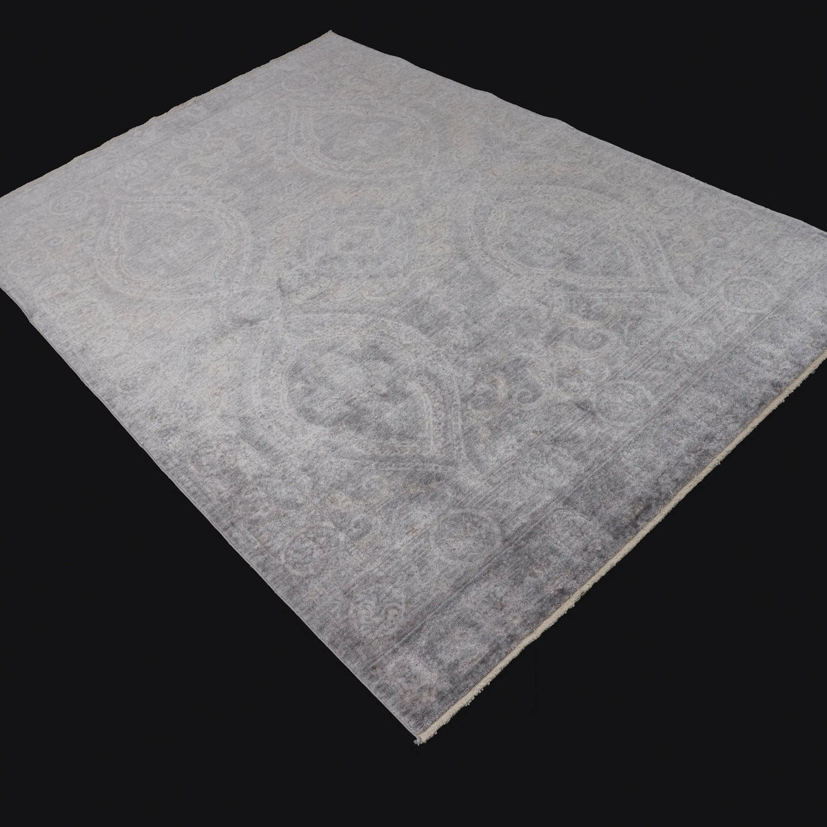 Taftan Serisi Vintage Desenli Tezgah Dokuma Halı, gri, 80x140 – 300x390 cm — Halıcızade