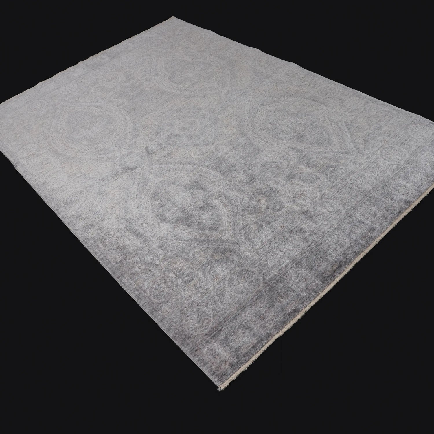 Taftan Serisi Vintage Desenli Tezgah Dokuma Halı, gri, 80x140 – 300x390 cm — Halıcızade