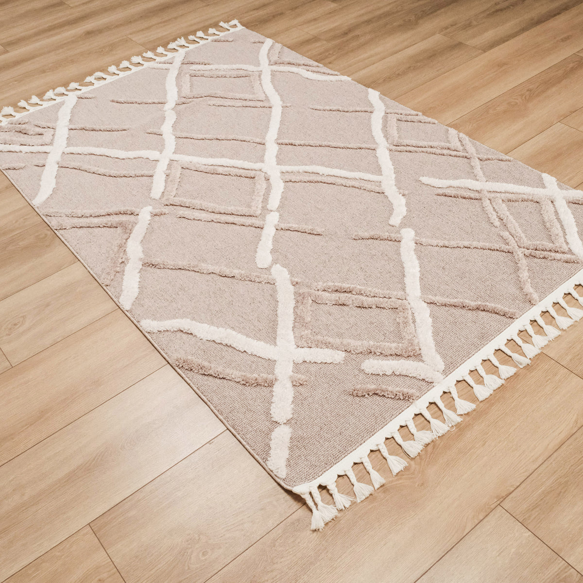 Terazzo Serisi İskandinav Desenli Makine Dokuma Bej Halı, 120x180 cm — Halıcızade