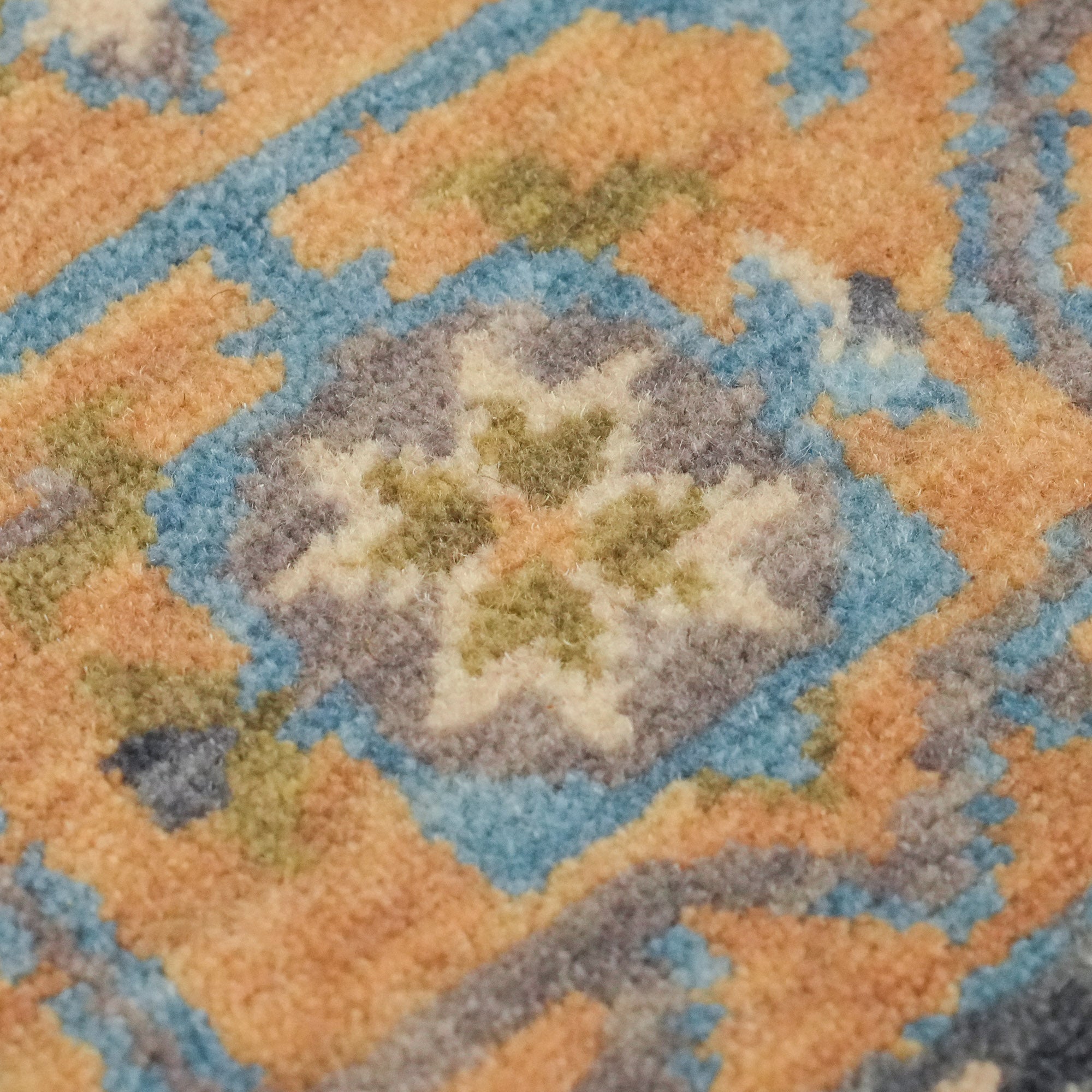 Tezgah Dokuma Gri Yün Seccade Rug