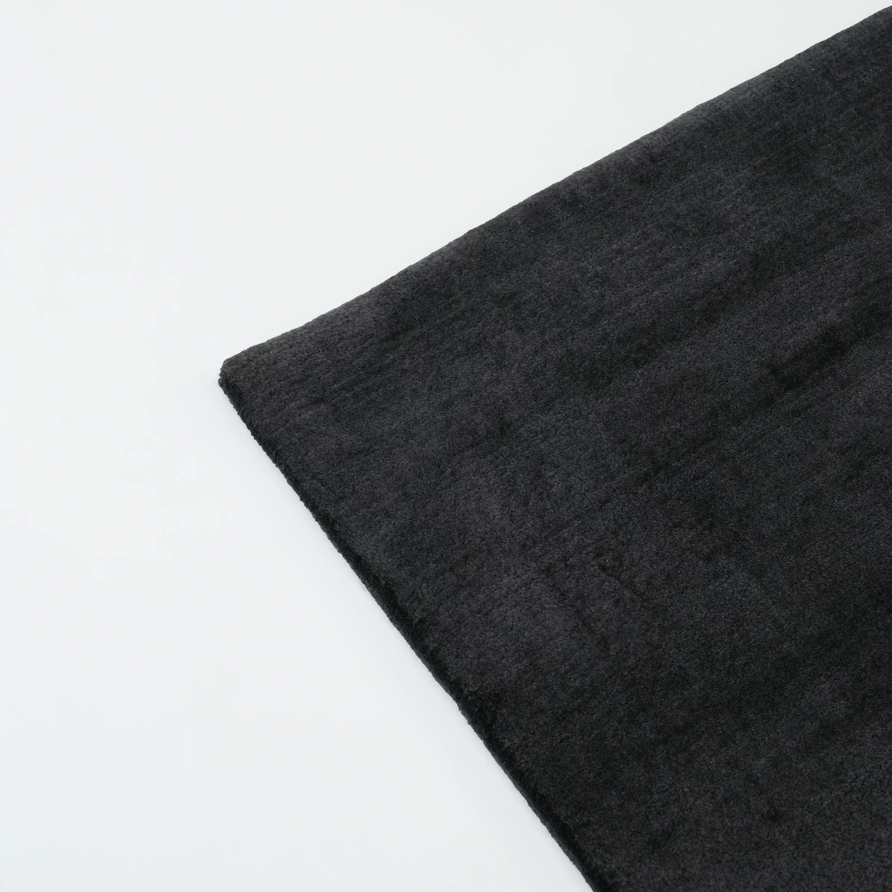 Hand Woven Plain Patterned Anthracite Carpet