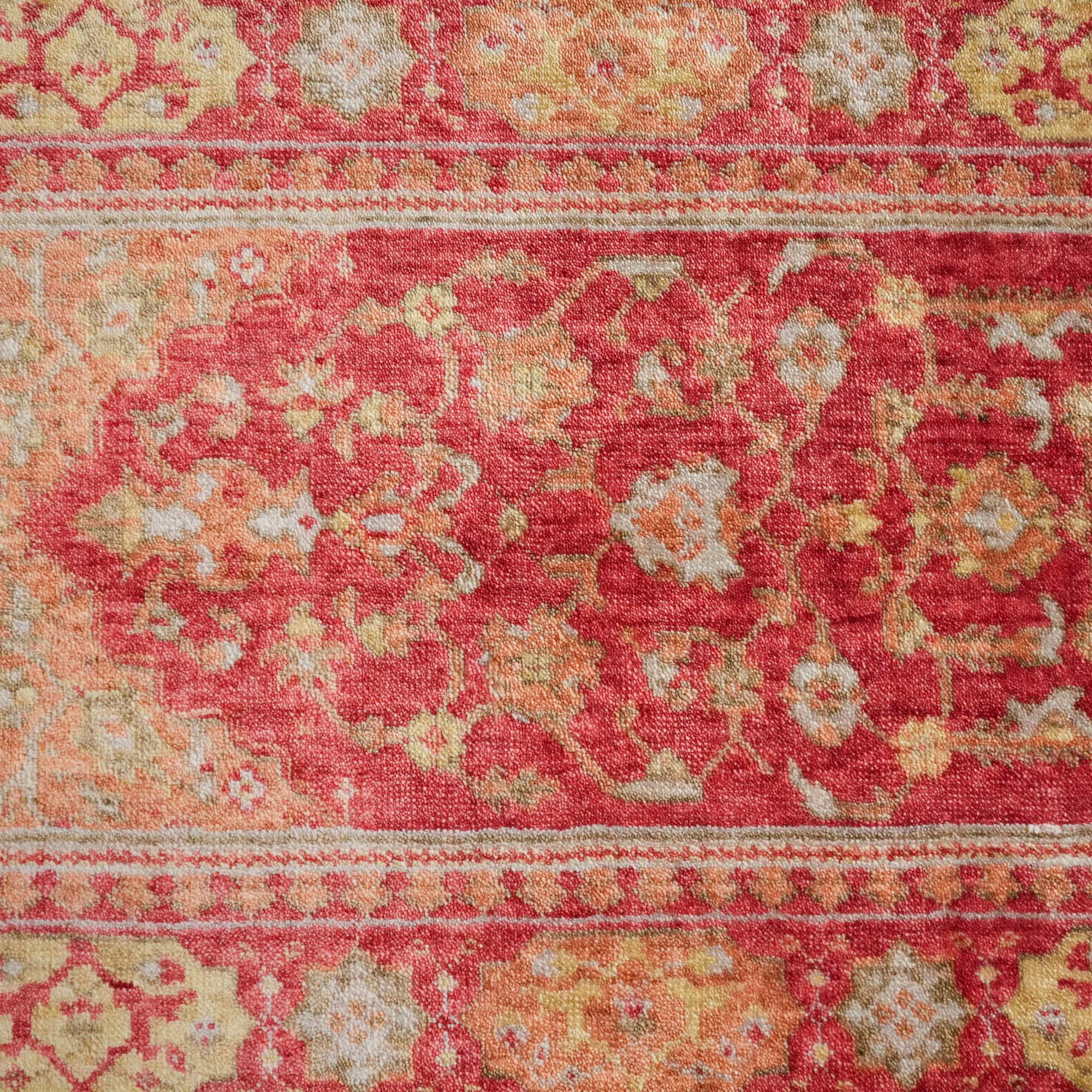 Tezgah Woven Tencel Red Seccade Rug