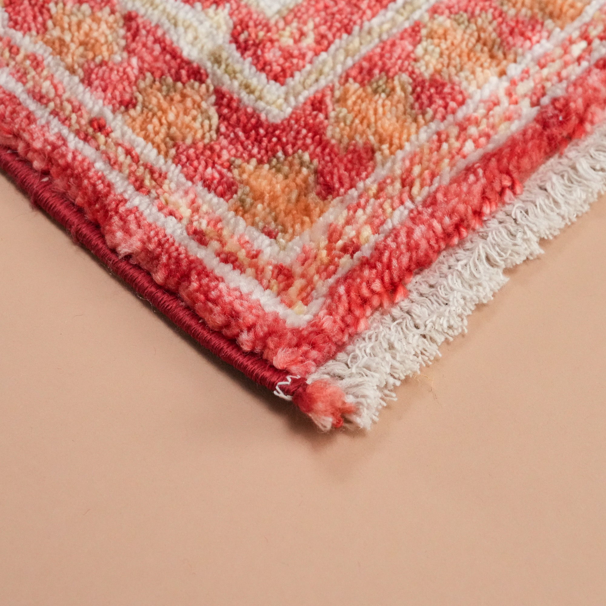 Tezgah Woven Tencel Red Seccade Rug