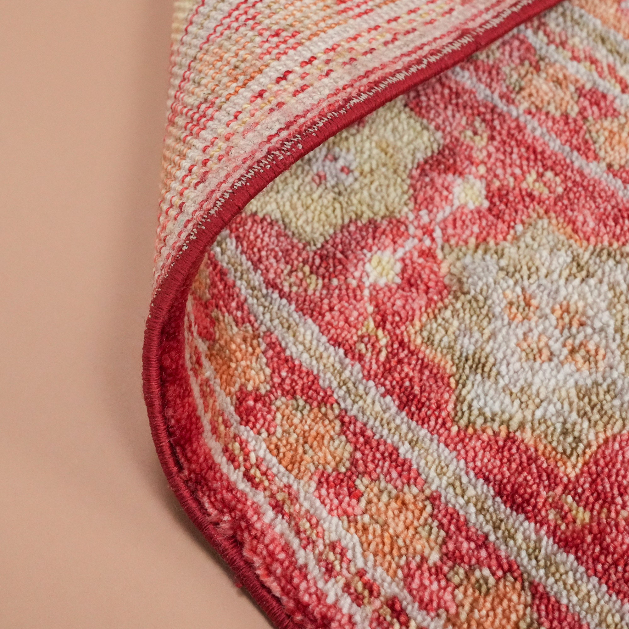 Tezgah Woven Tencel Red Seccade Rug