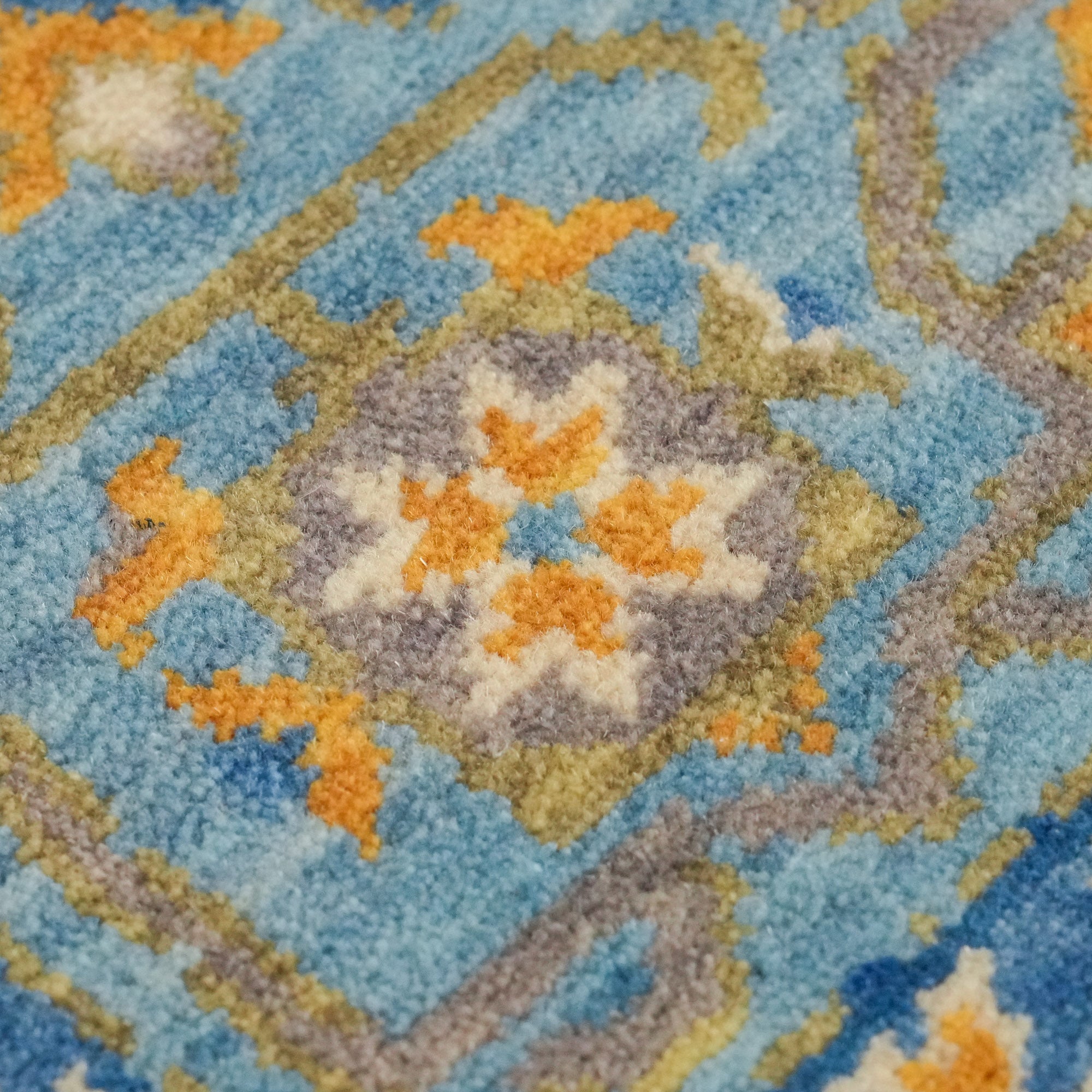 Tezgah Woven Wool Gray Seccade Rug