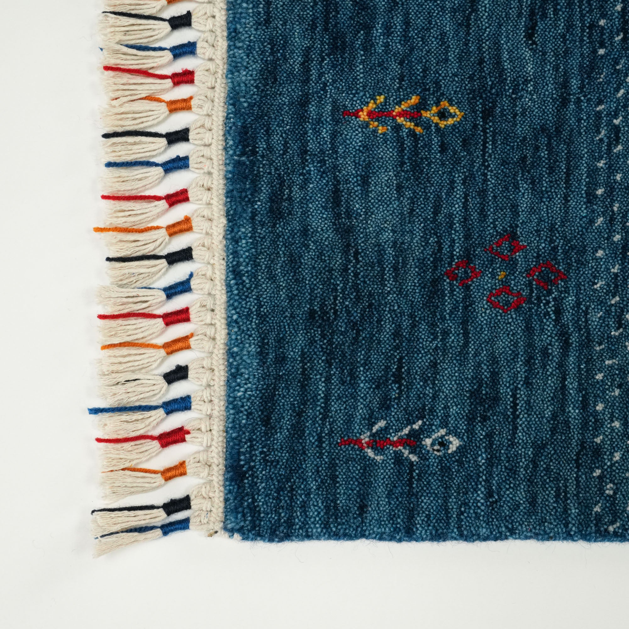 Urkum Series Authentic Patterned Navy Counter Woven Rug