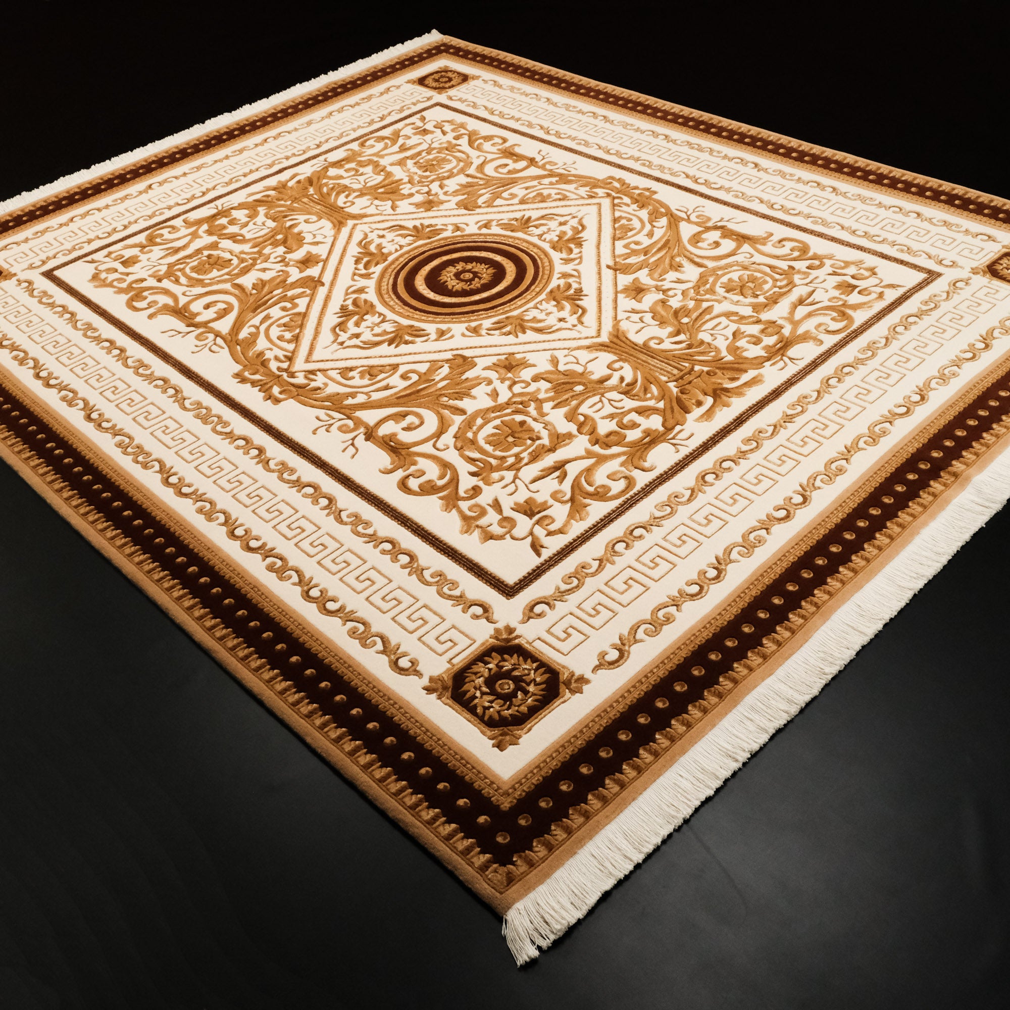 Versace Series Frame Design Hand Woven Carpet