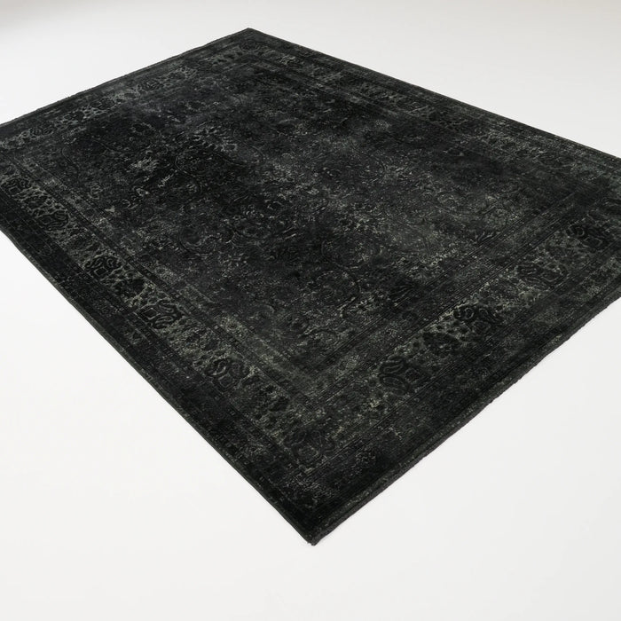 Vintage Desenli Siyah Viskon Halı, 200x290 – 240x340 cm — Halıcızade