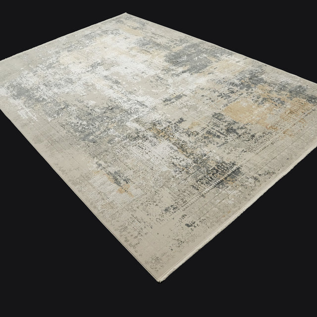 Vintage Desenli Viskon Gri Halı, 80x150 – 300x400 cm — Halıcızade
