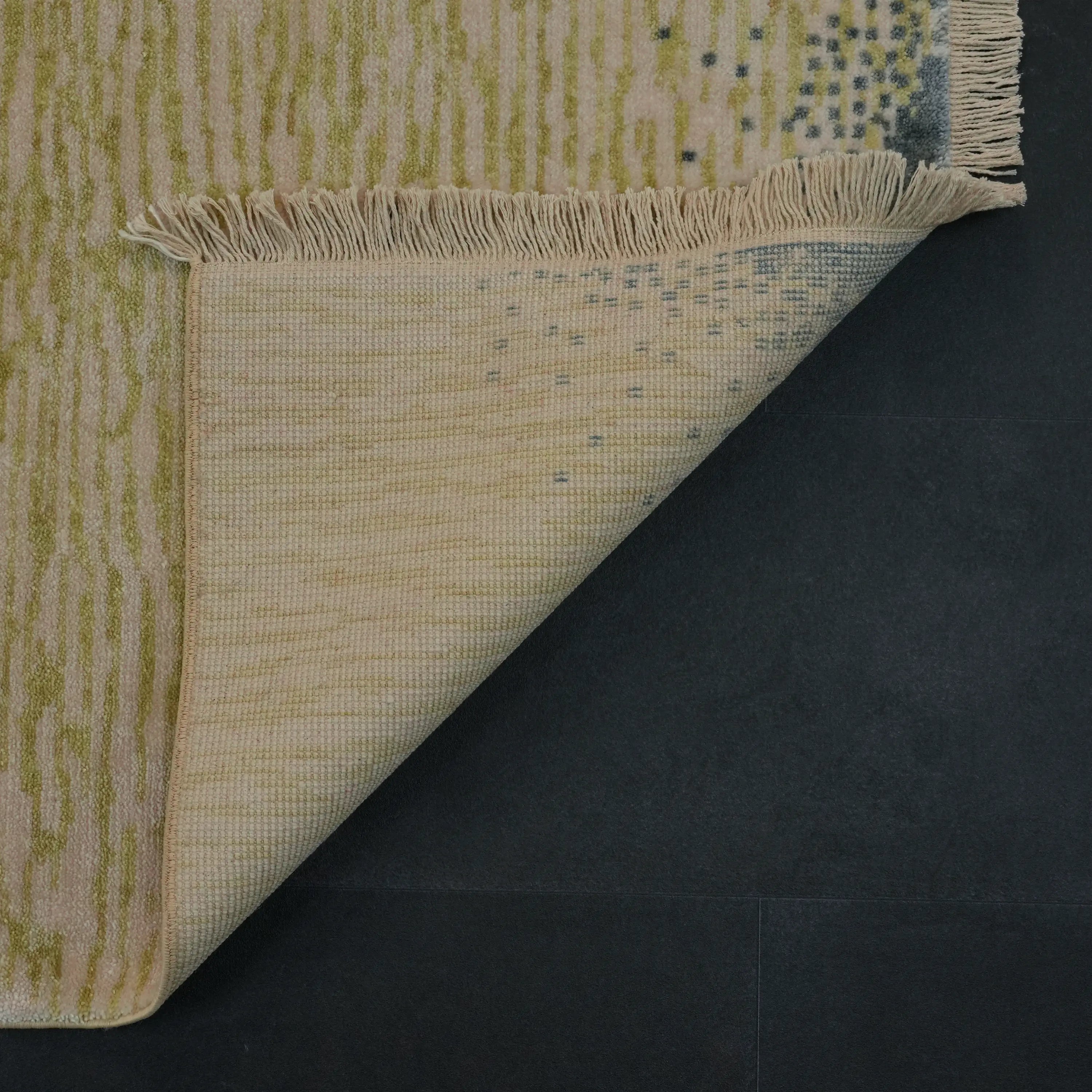 Yeşil Tencel Tezgah Dokuma Baş Başa Seccade