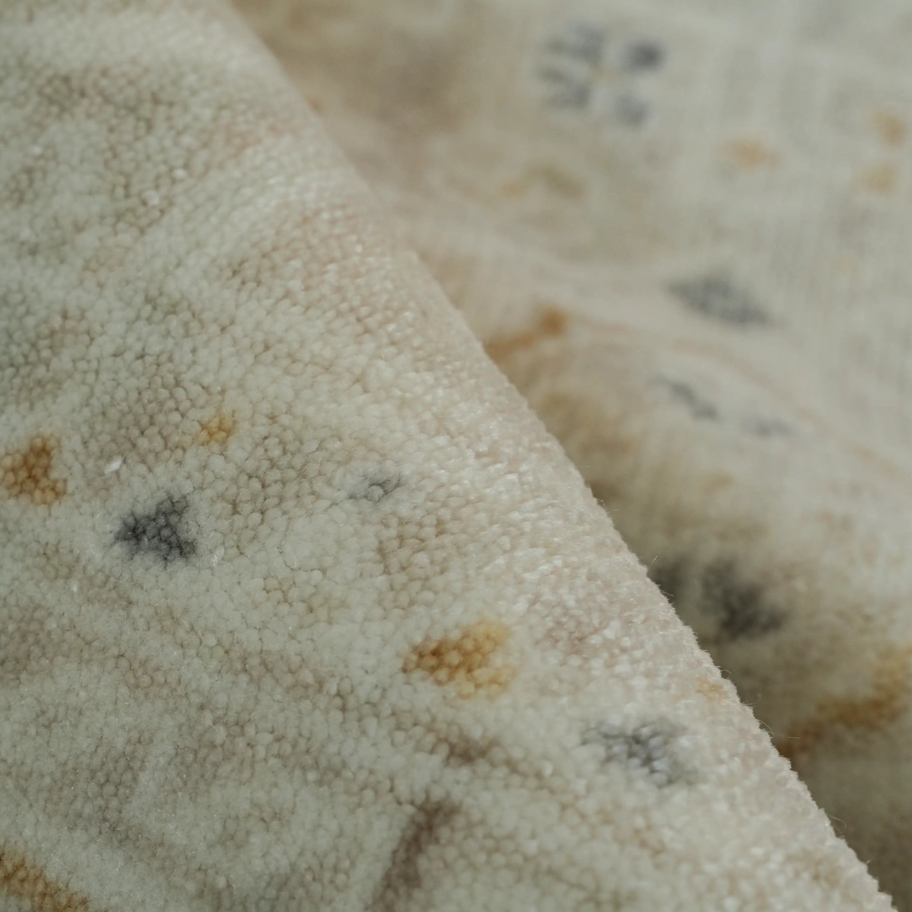 Zade Series Afghan Pattern Cream Tencel Loom-Woven Rug