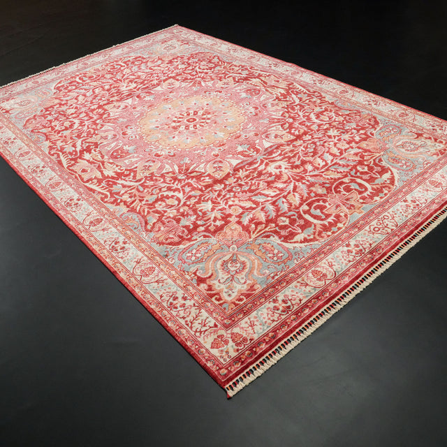 Zade Serisi Çiçek Desenli Kırmızı Tezgah Dokuma Halı, 200x300 cm — Halıcızade
