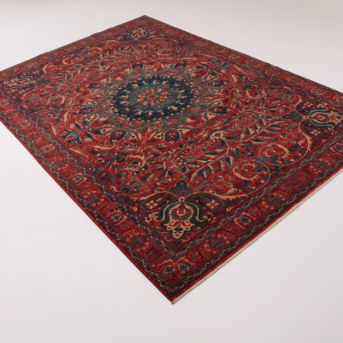 Zade Serisi Çiçek Desenli Terra Yün Tezgah Dokuma Halı, terra, 130x190 – 200x300 cm — Halıcızade