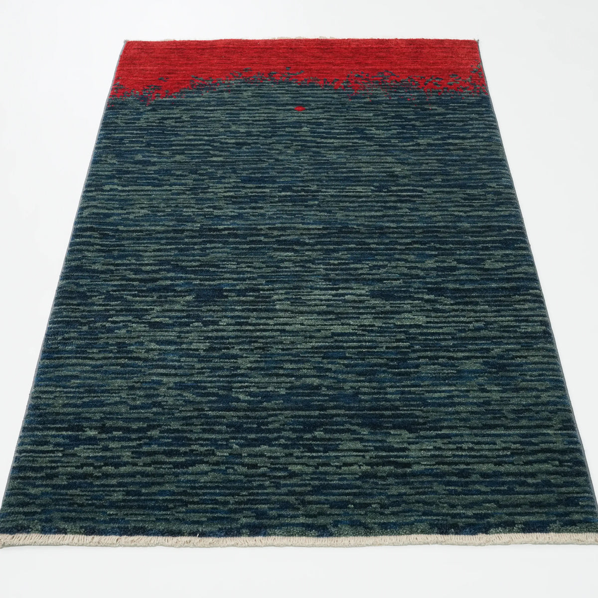 Yün Lacivert Tezgah Dokuma Baş Başa Seccade — 80x130 cm