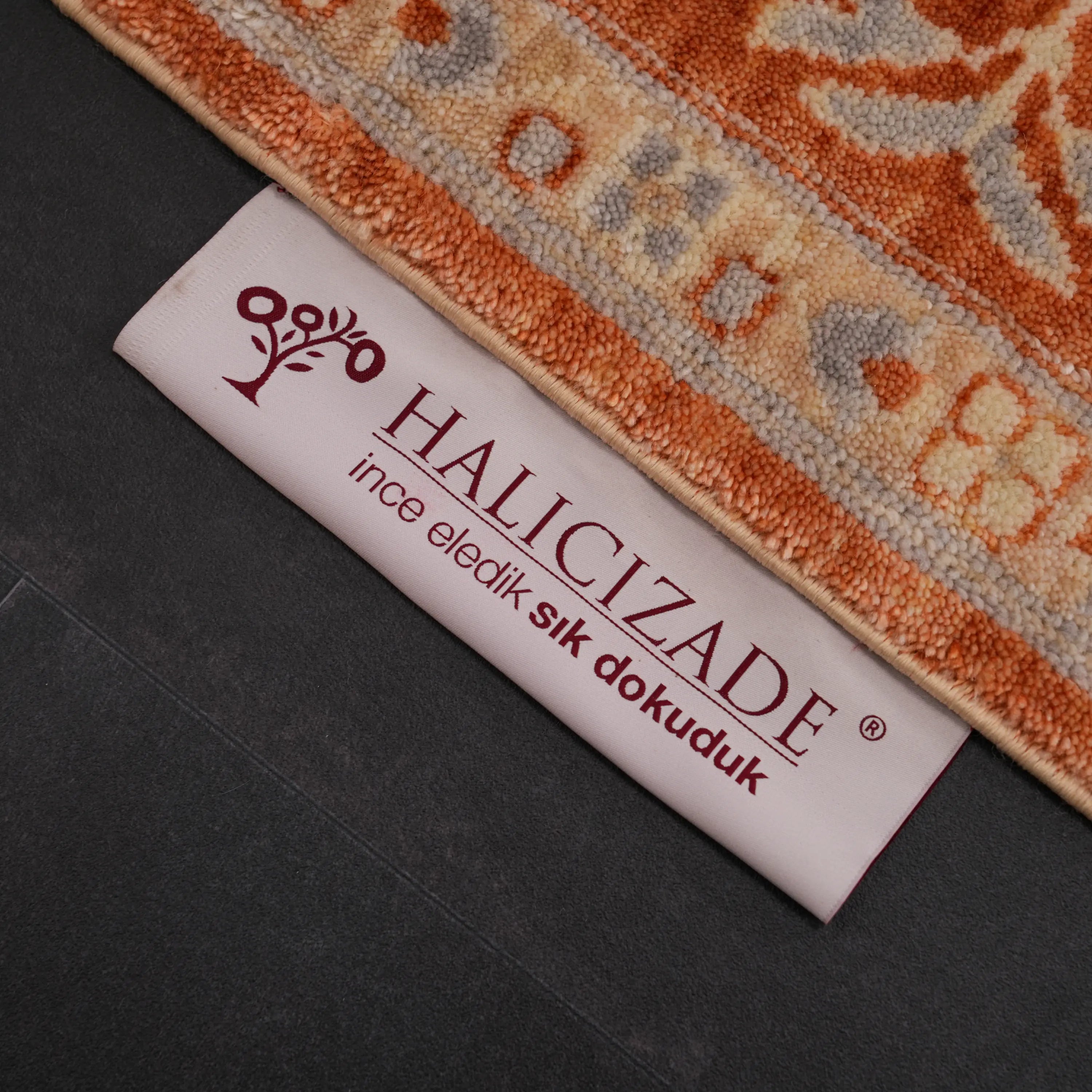 Zade Series Mamluk Patterned Terra Loom-Woven Natural Rug