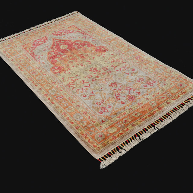 Zade Serisi Rengarenk Tezgah Dokuma Halı Seccade, 80x130 cm — Halıcızade