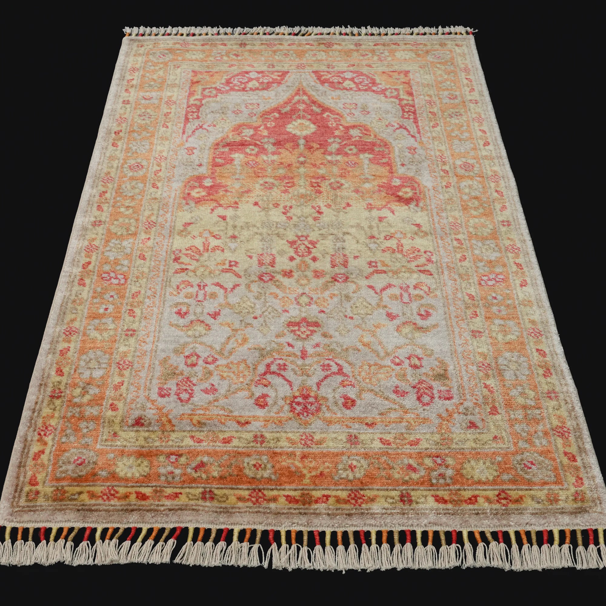 Zade Serisi Rengarenk Tezgah Dokuma Halı Seccade — 80x130 cm