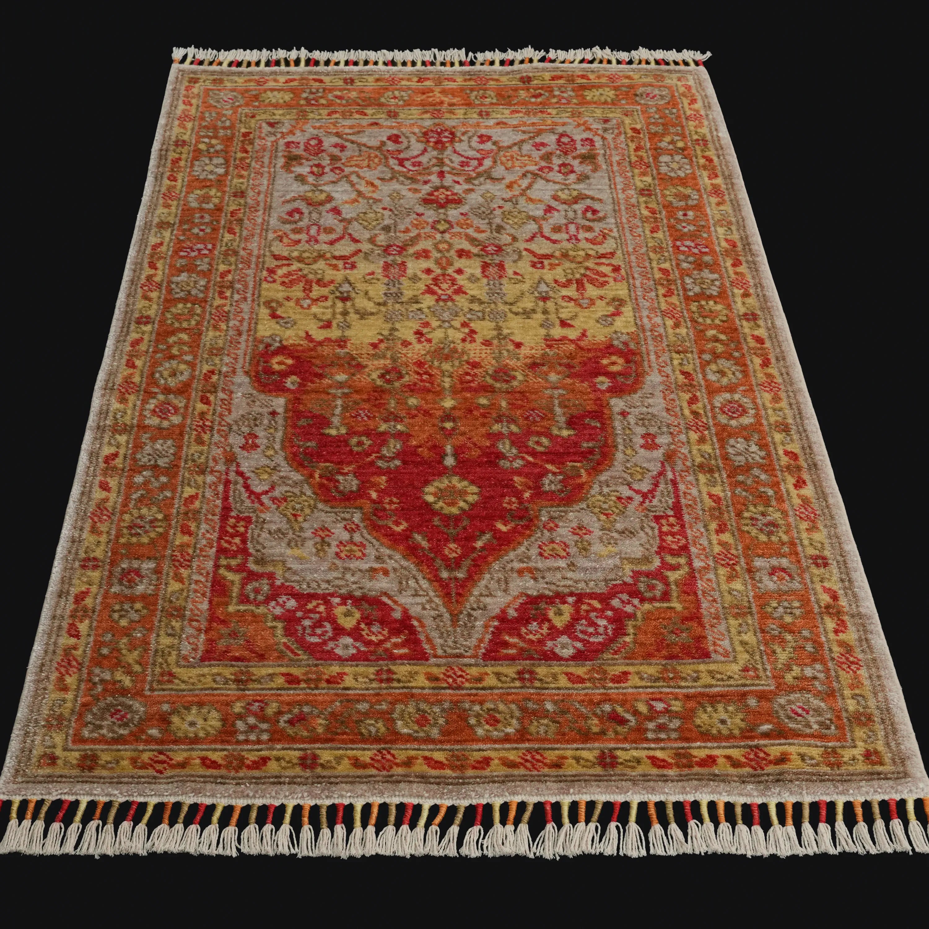 Zade Serisi Rengarenk Tezgah Dokuma Halı Seccade