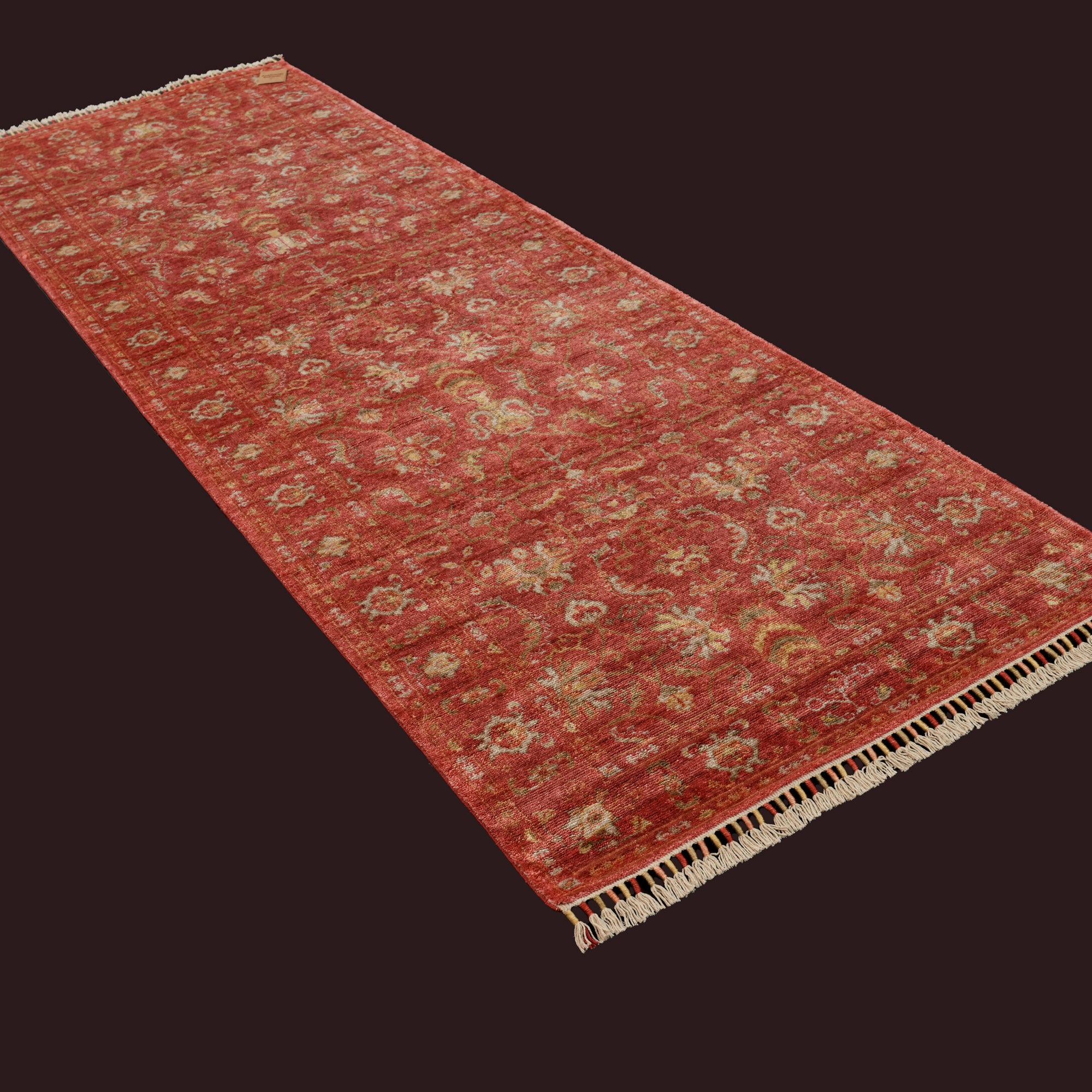 Zade Series Uşak Patterned Red Loom Woven Natural Carpet