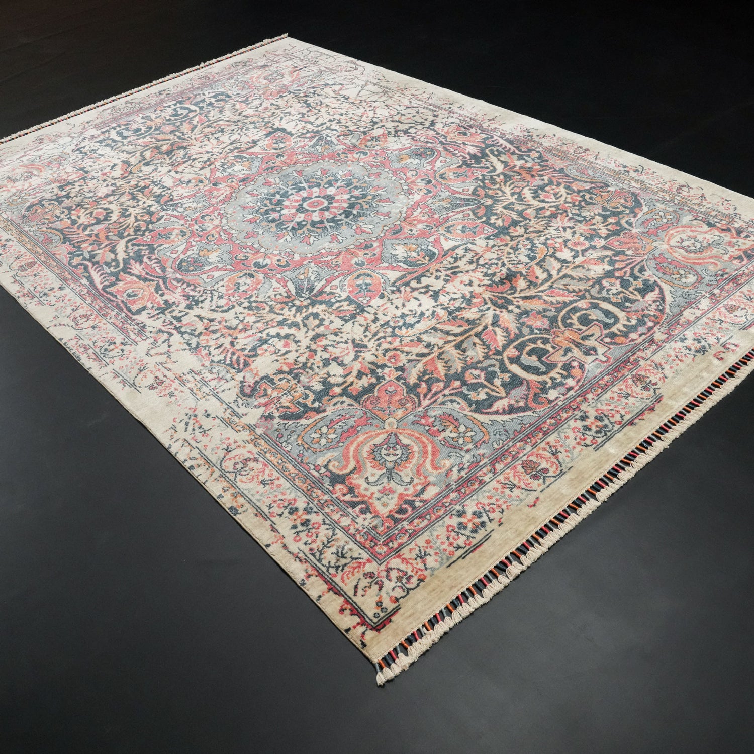 Zade Serisi Vintage Desenli Rengarenk Tezgah Dokuma Halı, 130x190 – 200x300 cm — Halıcızade
