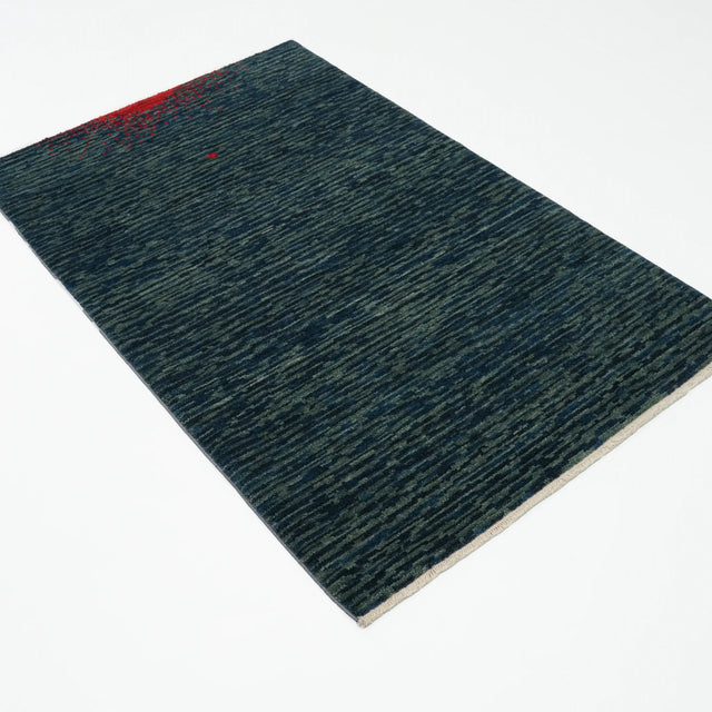 Lacivert Yün Tezgah Dokuma Baş Başa Seccade, 80x130 cm — Halıcızade