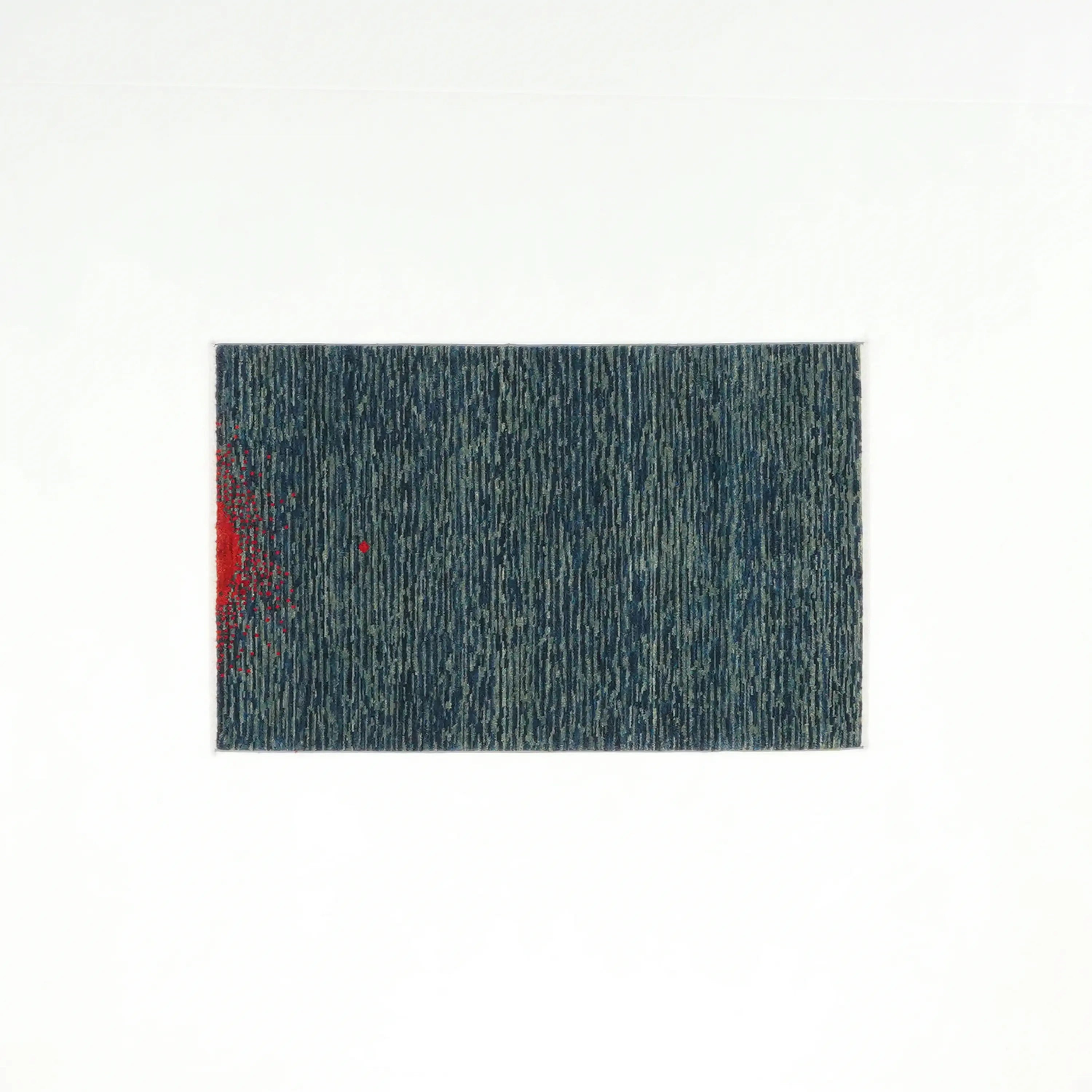 Zade Series Wool Navy Blue Loom Woven Rug Prayer Mat