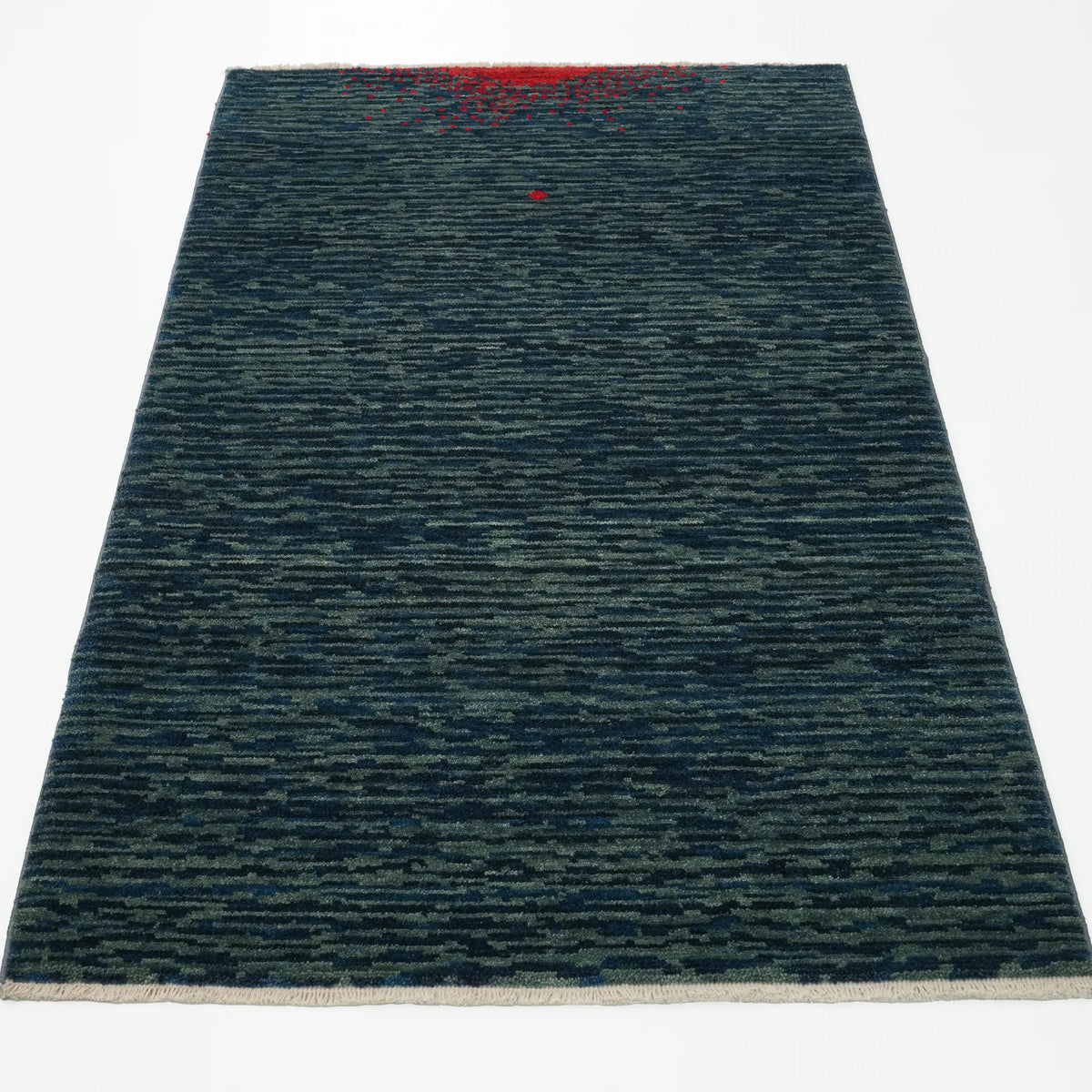 Lacivert Yün Tezgah Dokuma Baş Başa Seccade — 80x130 cm