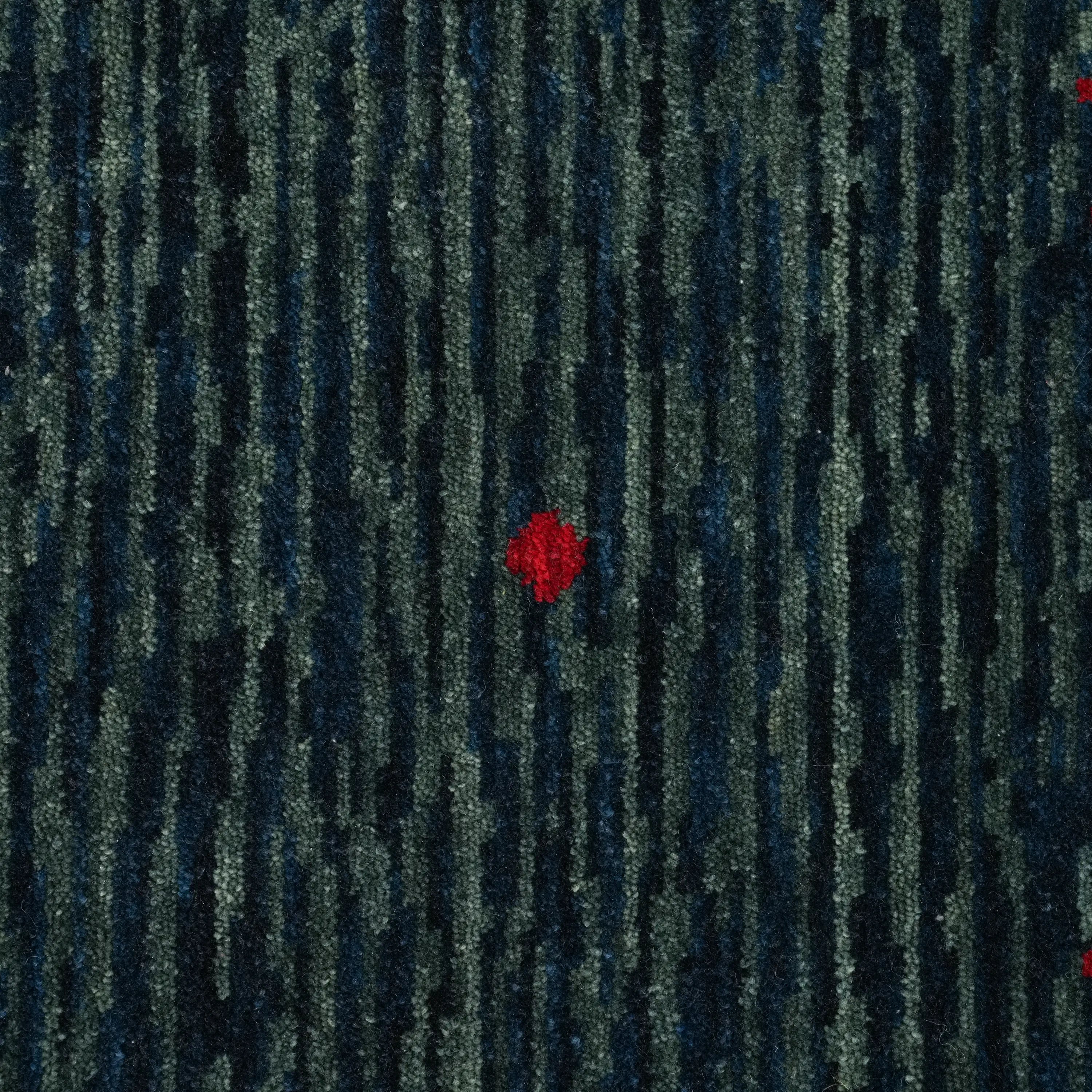 Zade Series Wool Navy Blue Loom Woven Rug Prayer Mat