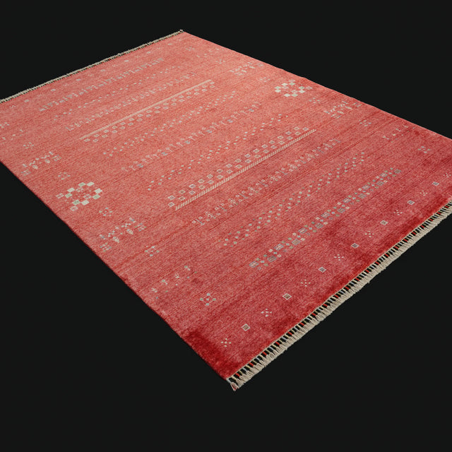 Zara serisi otantik tezgah dokuma halı, kırmızı, 80x140 cm — Halıcızade