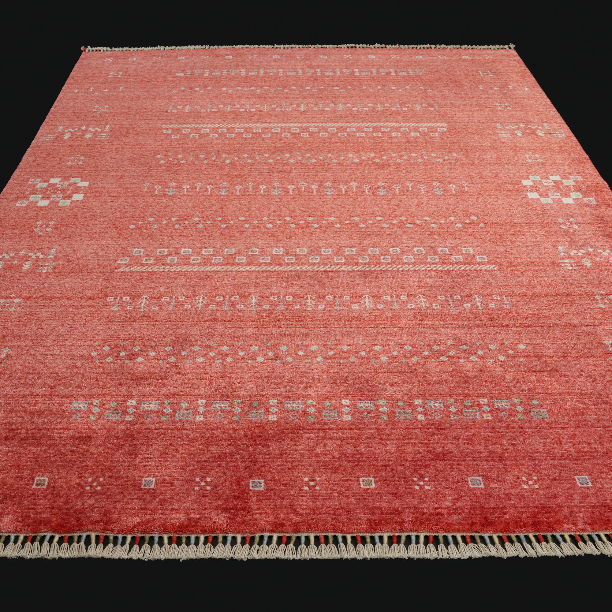 Zara Serisi Otantik Desenli Tezgah Dokuma Halı — 80x140, 90x150, 90x190, 130x190 cm